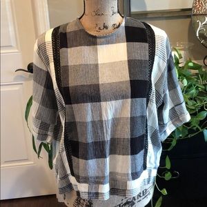 Topshop Plaid Top